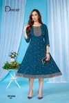 Vitara By Deecee Roman Glass Embroidery Anarkali Kurtis

